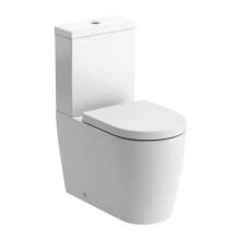 Bluci Anzio Fully Shrouded Rimless Close Coupled Comfort Height WC with Soft Close Seat