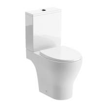 Bluci Latina Rimless Closed Coupled Open Back WC with Soft Close Seat