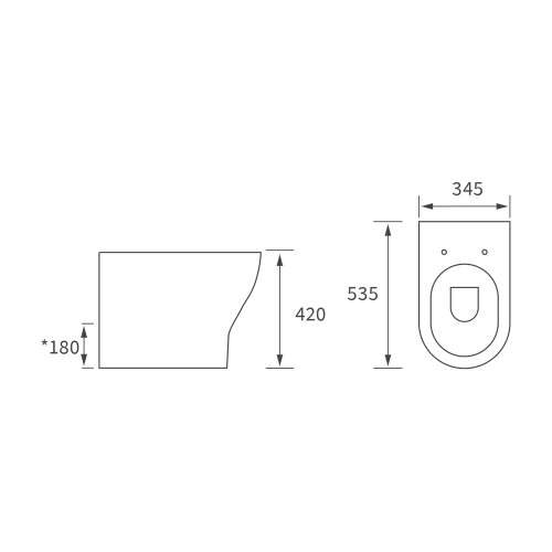 Bluci Latina Rimless Back to Wall WC with Soft Close Seat