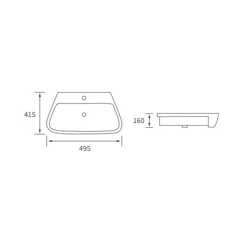 Bluci Sora Semi Recessed Basin