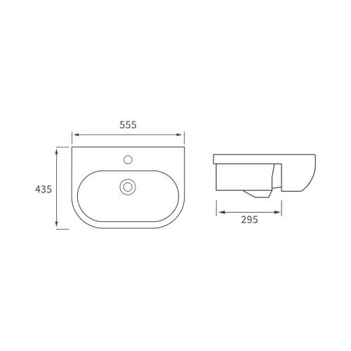 Bluci Tivoli Semi Recessed Basin