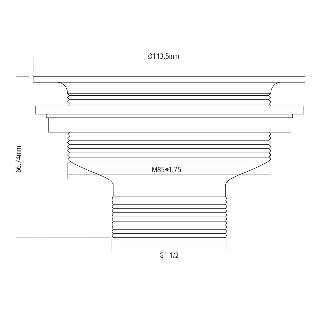 Caple Antique Brass 90mm Basket Strainer Waste