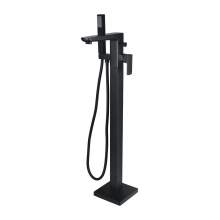 Bluci Matera Matt Black Floor Standing Bath Shower Mixer