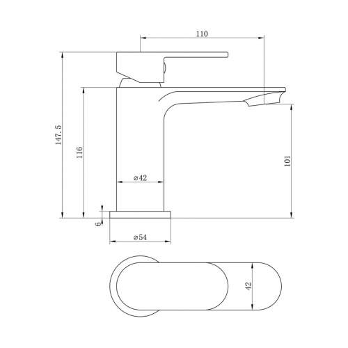 Bluci Potenza Chrome Basin Mixer