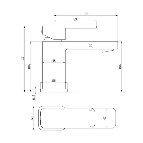 Bluci Vasto Chrome Basin Mixer