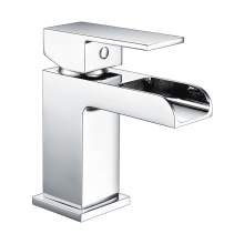 Bluci Teramo Chrome Waterfall Spout Basin Mixer