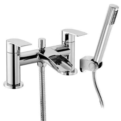 Bluci Sulmona Chrome Waterfall Spout Bath Shower Mixer