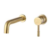 Bluci Vibo Brushed Brass Wall Mounted Basin Mixer