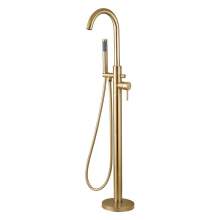 Bluci Vibo Brushed Brass Floor Standing Bath Shower Mixer