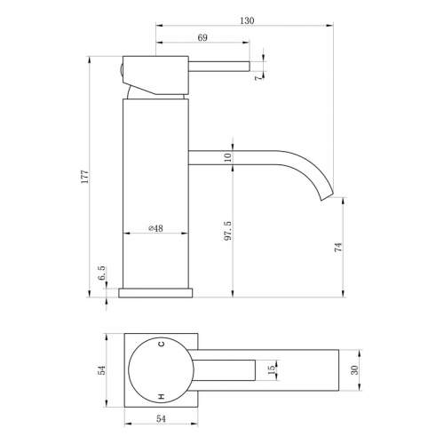 Bluci Ariano Chrome Basin Mixer