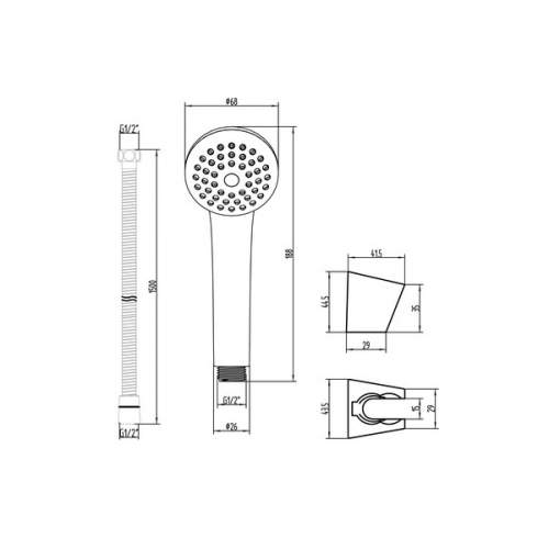 Bluci Cava Chrome Bath Shower Mixer