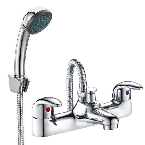Bluci Cava Chrome Deck Mounted Bath Shower Mixer