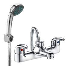 Bluci Cava Chrome Deck Mounted Bath Shower Mixer