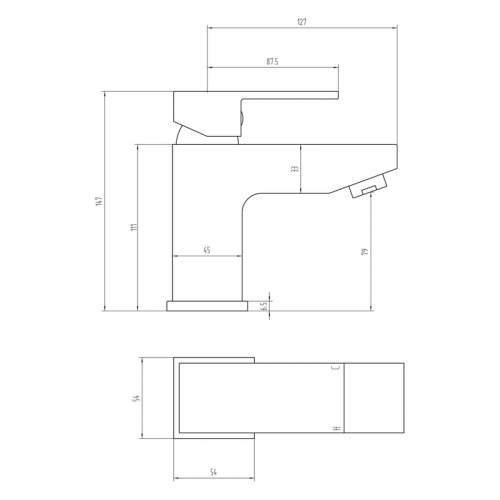 Bluci Reggio Chrome Basin Mixer