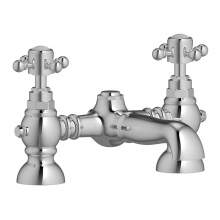 Bluci Nola Chrome Crosshead Lever Traditional Bath Filler