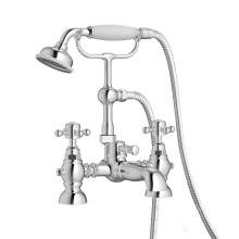 Bluci Nola Chrome Crosshead Lever Traditional Bath Shower Mixer