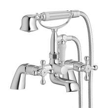 Bluci Portici Chrome Traditional Crosshead Lever Bath Shower Mixer