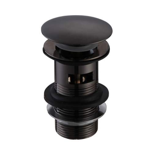 Bluci Matt Black Click Clack Slotted Basin Waste