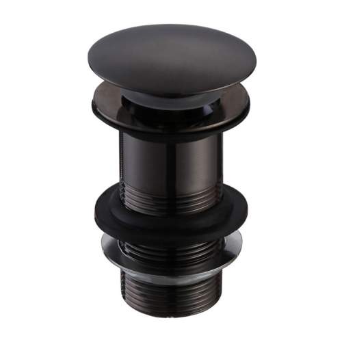 Bluci Matt Black Click Clack Unslotted Basin Waste