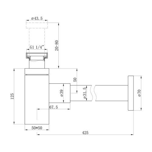 Bluci Square Bottle Trap