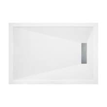Bluci 25mm Slim 1000mm x 800mm Rectangular Shower Tray with Vortex Waste