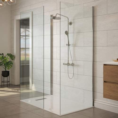 Bluci 25mm Slim 1000mm x 800mm Rectangular Shower Tray with Vortex Waste