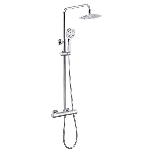 Bluci Brindisi Cool Touch Thermostatic Bar Mixer Shower with Overhead Kit