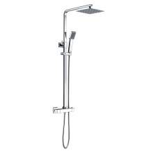 Bluci Enna Thermostatic Bar Mixer Shower with Riser and Overhead Kit