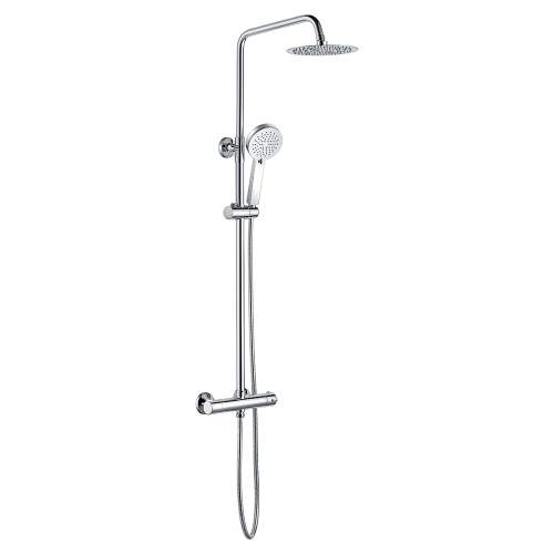 Bluci Modica Thermostatic Bar Mixer Shower with Riser and Overhead Kit