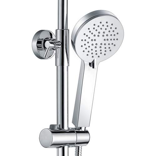 Bluci Modica Thermostatic Bar Mixer Shower with Riser and Overhead Kit
