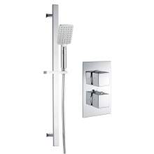 Bluci Comiso Thermostatic Single Outlet Shower Mixer and Riser Kit