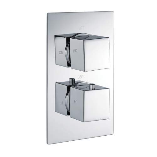 Bluci Comiso Thermostatic Single Outlet Shower Mixer and Riser Kit