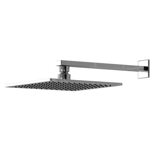 Bluci Licata Thermostatic Two Outlet Shower Mixer with Riser Overhead Kit