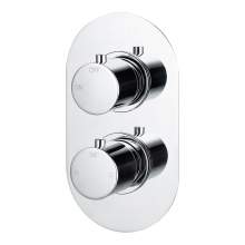Bluci Gubbio Thermostatic Single Outlet Twin Shower Valve