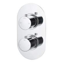 Bluci Gubbio Thermostatic Two Outlet Twin Shower Valve