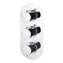 Bluci Gubbio Thermostatic Two Outlet Triple Shower Valve