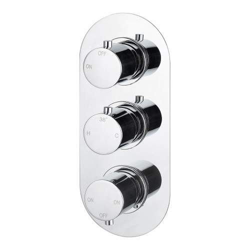 Bluci Gubbio Thermostatic Three Outlet Triple Shower Valve