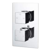 Bluci Comiso Thermostatic Two Outlet Twin Shower Valve
