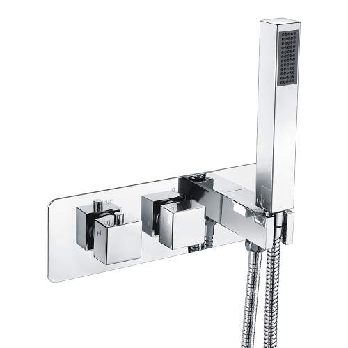 Bluci Licato Thermostatic Two Outlet Shower Valve with Handset