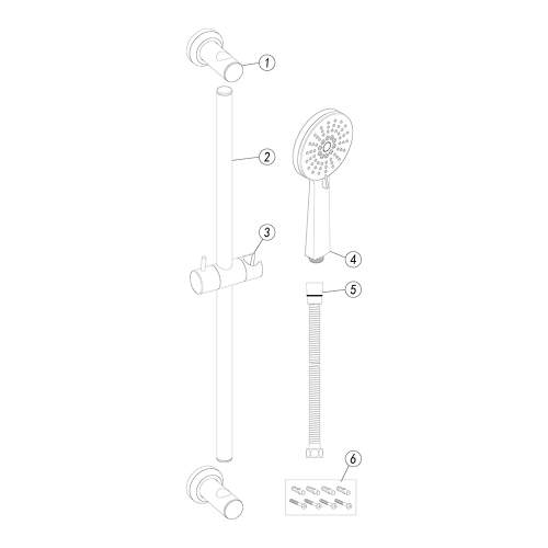 Bluci Round Premium Slider Rail Kit and 3 Mode Handset