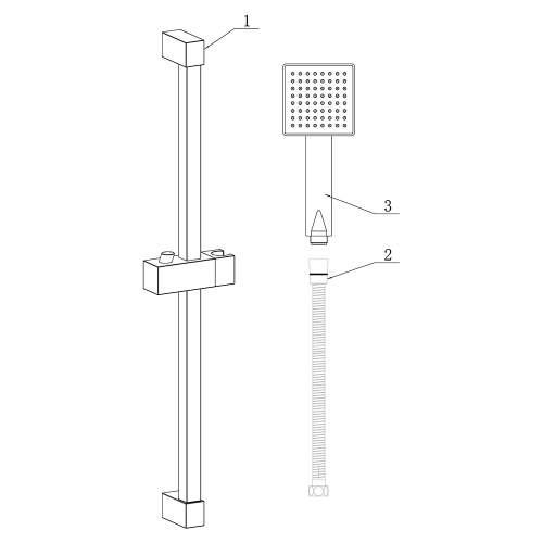Bluci Square Slider Rail Kit and Single Mode Handset