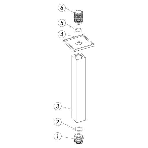 Bluci Chrome Square Shower Ceiling Arm
