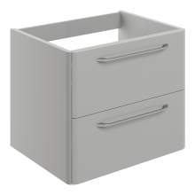 Bluci Gorizia Grey Gloss 594mm 2 Drawer Wall Hung Basin Unit