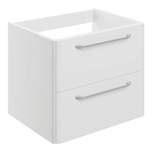 Bluci Gorizia White Gloss 594mm 2 Drawer Wall Hung Basin Unit
