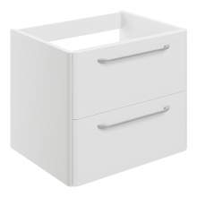 Bluci Gorizia White Gloss 594mm 2 Drawer Wall Hung Basin Unit