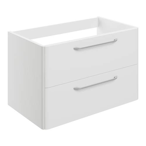 Bluci Gorizia White Gloss 794mm 2 Drawer Wall Hung Basin Unit