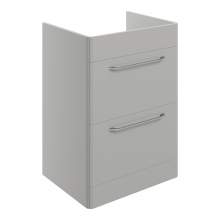 Bluci Gorizia Grey Gloss 594mm 2 Drawer Floor Standing Basin Unit