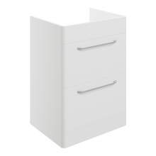 Bluci Gorizia White Gloss 594mm 2 Drawer Floor Standing Basin Unit