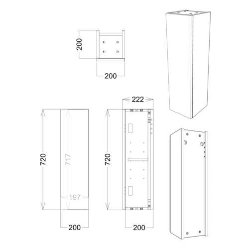 Bluci Valentia 200mm 1 Door Bathroom Wall Unit