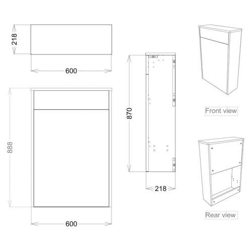 Bluci Piombino Floor Standing Bathroom WC Unit